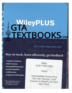 Intermediate Accounting V2 12th Canadian edition +V1&V2WileyPLUSNextGenCard by Kieso LOOSELEAF 9781119646501 *111h [ZZ]