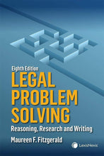 Load image into Gallery viewer, Legal Problems Solving Reasoning 8th Edition +Ultimate Guide to Canadian Legal Research 4th edition by Maureen Fitzgerald 9780433500636 (USED:VERYGOOD) *82g
