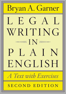 *PRE-ORDER, APPROX 4-7 BUSINESS DAYS* Legal Writing in Plain 2nd edition by Brian Garner 9780226283937 *90a