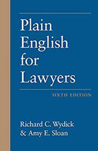 Plain English for Lawyers 6th Edition by Richard C. Wydick 9781531006990 (USED:LIKENEW) *69d