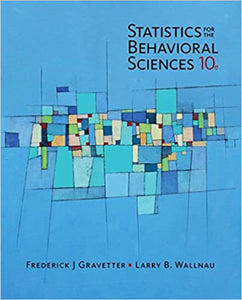 *PRE-ORDER, APPROX 4-6 BUSINESS DAYS* Statistics for The Behavioral Sciences 10th edition by Frederick J Gravetter 9781305504912 *132c