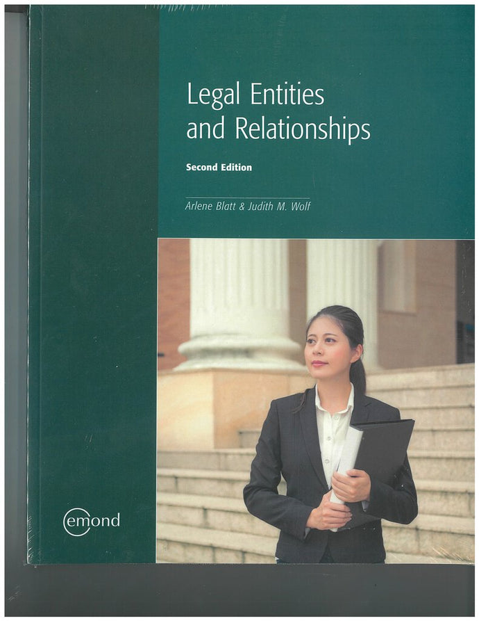 Legal Entities and Relationships 2nd Edition by Arlene Blatt 9781772556278 (USED:GOOD; minimal writing, heavy highlights) *134e [ZZ]