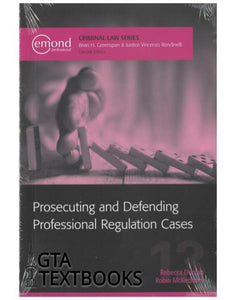 *PRE-ORDER, APPROX 2-3 BUSINESS DAYS* Prosecuting and Defending Professional Regulation Cases by Rebecca Durcan 9781772553338 *130b