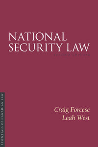 National Security Law 2nd edition by Craig Forcese 9781552215517 *FINAL SALE* *84a [ZZ]