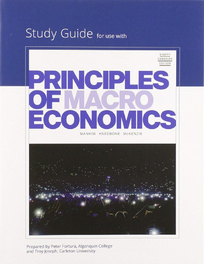 *PRE-ORDER, APPROX 4-6 BUSINESS DAYS* Study Guide for Principles of Macroeconomics 8th Canadian Edition by Mankiw 9780176888244 *31d