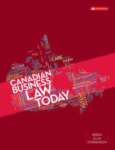 Canadian Business Law Today 2nd Edition +Connect By Nancy Breen PKG 9781265149420 *114f [ZZ] *ADJ