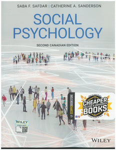 *PRE-ORDER, APPROX 7-10 BUSINESS DAYS* Social Psychology 2nd Canadian Edition by Saba Safdar 9781119507239