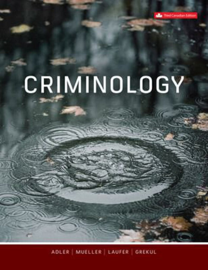 *PRE-ORDER, APPROX 7-10 BUSINESS DAYS* Criminology 3rd Edition +Connect by Freda Adler PKG 9781265160982 *116g [ZZ]