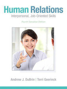 *PRE-ORDER, APPROX 4-6 BUSINESS DAYS* Human Relations 4th Canadian edition by Terri Geerinck 9780133105308 *103b [ZZ]