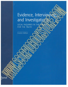 Evidence, Interviewings and Investigations by Kerry Watkins Custom Humber Edition 9781772557879 (USED:VERYGOOD) *AVAILABLE FOR NEXT DAY PICK UP* *w400