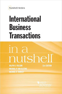 International Business Transactions in a Nutshell 11E by Ralph H. Folsom 9781684675166 (USED:VERYGOOD) *A28 [ZZ]