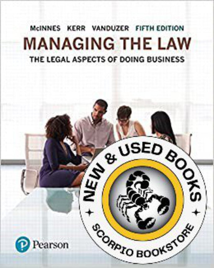 Managing the Law 5th edition by Mitchell McInnes 9780133847154 (USED:VERYGOOD) *103a [ZZ]