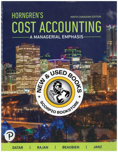 *PRE-ORDER, APPROX 4-6 BUSINESS DAYS* Horngren's Cost Accounting 9th edition +MyLabAcct +eText by Datar 9780136551485 *104d [ZZ] *PICK UP ONLY* *FINAL SALE*