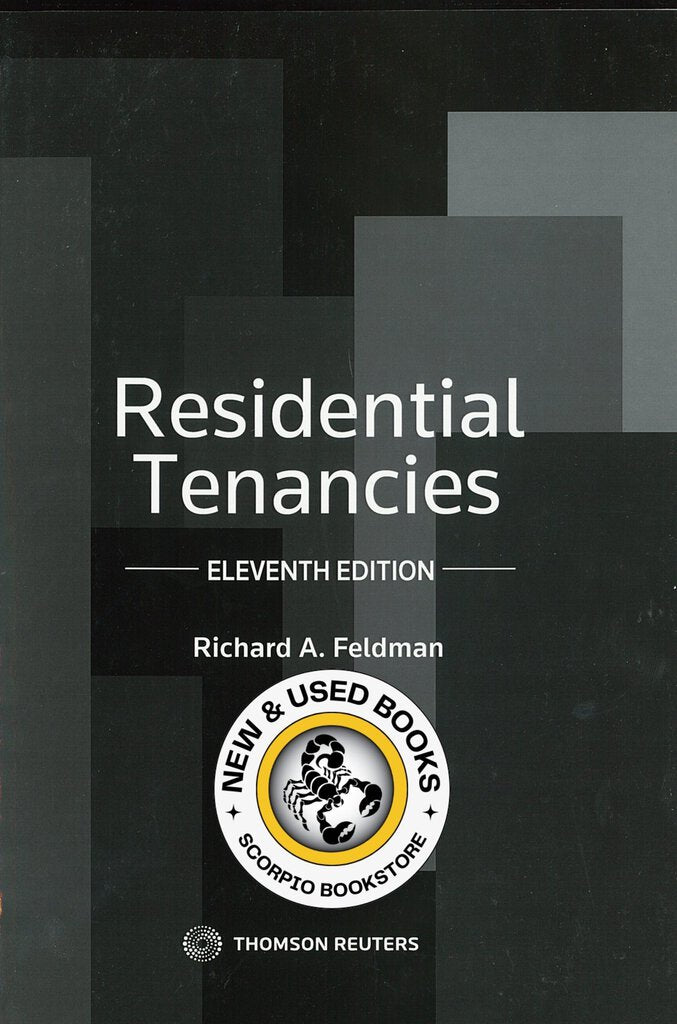 Residential Tenancies 11th edition by Richard Feldman 2018 9780779886487 (USED:VERYGOOD) *87a