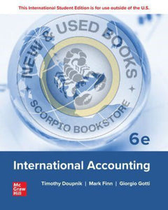 *PRE-ORDER, APPROX 5-7 BUSINESS DAYS* International Accounting 6th Edition + Connect by Timothy Doupnik 9781265325336 [ZZ]