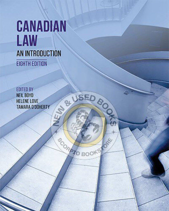 Canadian Law 8th Edition by Neil Boyd 9781774626115 (USED:VERYGOOD) *AVAILABLE FOR NEXT DAY PICK UP* *TBC *100SD