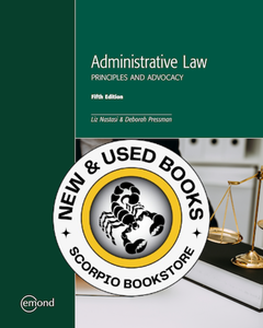 Administrative Law Principles and Advocacy 5th Edition Liz Nastasi 9781774624128 *143d [ZZ] *SAN