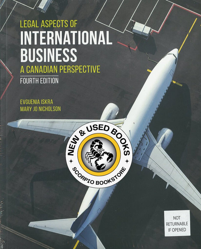 Legal Aspects of International Business 4th edition by Nicholson 9781772555462 *132d *SAN [ZZ]