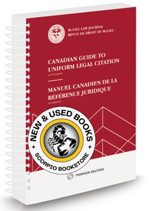 Canadian Guide to Uniform Legal Citation 10th Edition by McGill 9780779899531 (USED:VERYGOOD) *86c [ZZ]