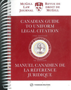 Canadian Guide to Uniform Legal Citation 9th Edition by McGill 9780779885824 (USED:VERYGOOD) *85b