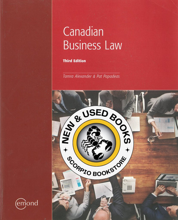 Canadian Business Law 3rd edition by Alexander 9781772552812 (USED:GOOD) *142d