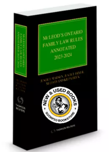 *PRE-ORDER, APPROX 4-6 BUSINESS DAYS* McLeod's Ontario Family Law Rules Annotated 2023-2024 by Justice Madsen