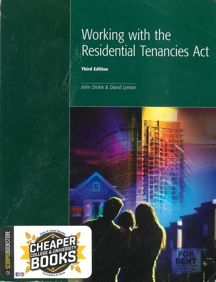 Working with the Residential Tenancies Act 3rd Edition 9781552393956 (USED:GOOD) *AVAILABLE FOR NEXT DAY PICK UP* *c25