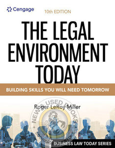 *PRE-ORDER, APPROX 4-6 BUSINESS DAYS* Legal Environment Today 10th Edition by Roger LeRoy Miller 9780357635520