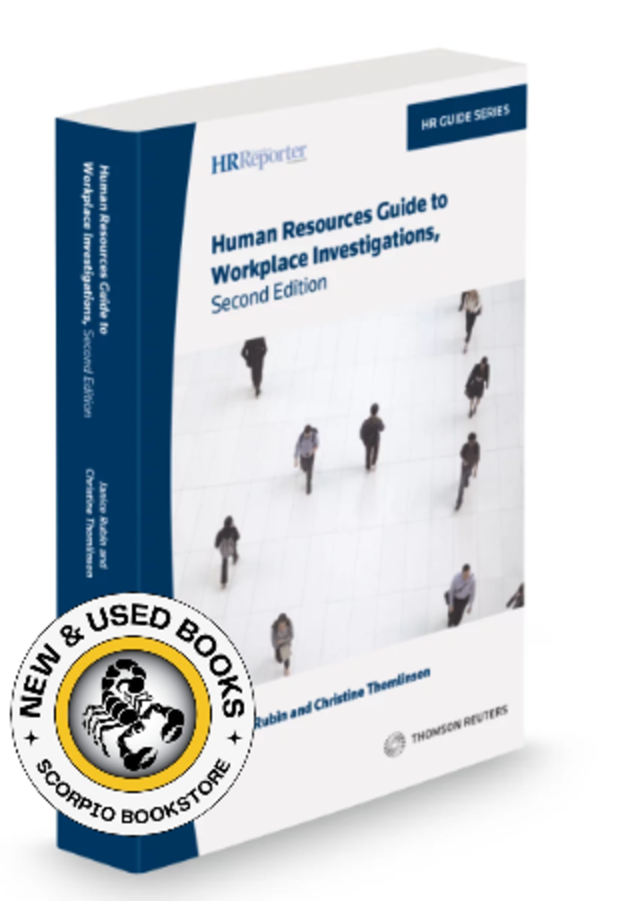 *PRE-ORDER, APPROX 4-6 BUSINESS DAYS* Human Resources Guide to Workplace Investigations 2nd edition by Janice Rubin 9780779884148 *83b [ZZ]