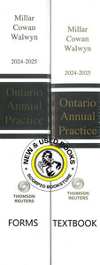 *PRE-ORDER, APPROX 4-6 BUSINESS DAYS* Ontario Annual Practice 2024-2025 +Proview +Forms by Millar STUDENT EDITION 9781038200617 *w2 *FINAL SALE*