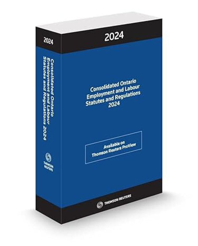 Consolidated Ontario Employment and Labour Statutes and Regulations 2023 by Casey Watson 9781668713266 (USED:VERYGOOD) *AVAILABLE FOR NEXT DAY PICK UP* *Z322 [ZZ]