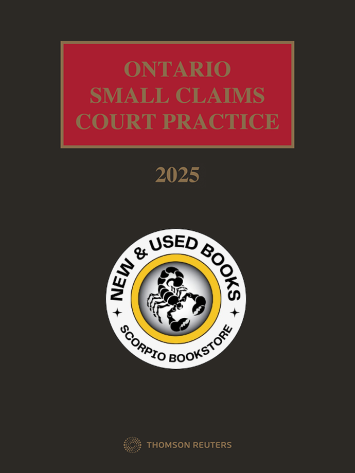 Ontario Small Claims Court Practice 2025 by Marvin A. Zuker 9781038200907 *85e