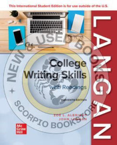 College Writing Skills with Readings 11th edition +Connect by Langan PKG 9781265459444 *115e