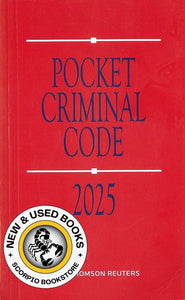 *PRE-ORDER, APPROX 4-6 BUSINESS DAYS* Pocket Criminal Code 2025 9781038200693 (red book) *85a