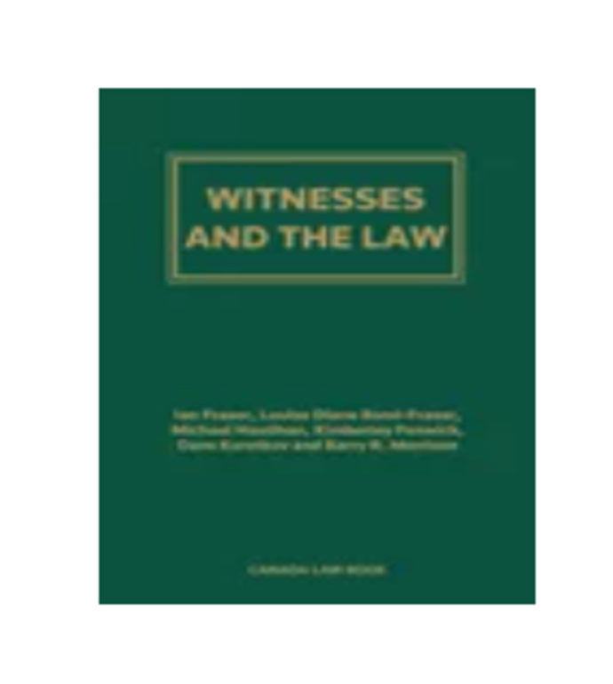 *PRE-ORDER, APPROX 4-6 BUSINESS DAYS* Witnesses and the Law by Ian Fraser 9780888045263