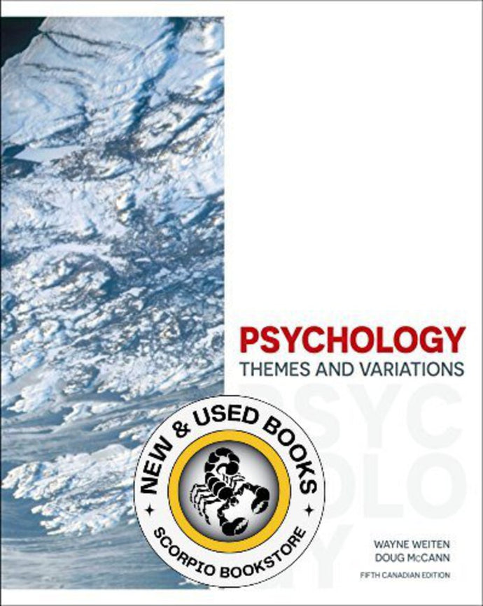 Psychology Themes and Variations 5th Canadian edition by Wayne Weiten 9780176721275 (USED:VERYGOOD) *AVAILABLE FOR NEXT DAY PICK UP* *e300