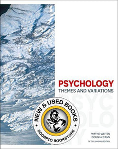 Psychology Themes and Variations 5th Canadian edition by Wayne Weiten 9780176721275 (USED:VERYGOOD) *26d