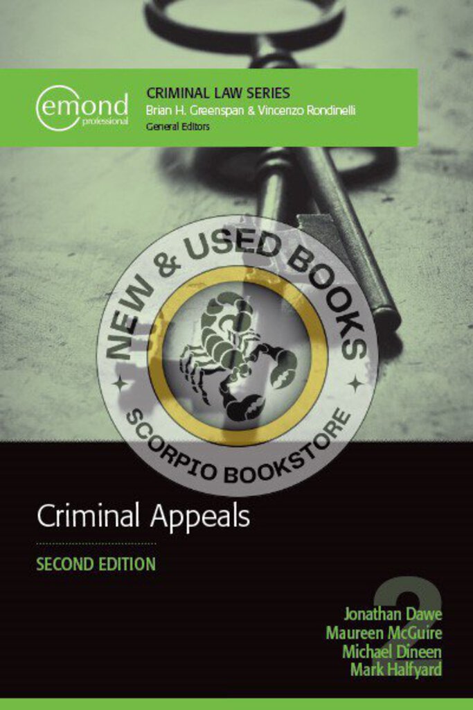 *PRE-ORDER, EST PUBDATE NOV 2024* Criminal Appeals 2nd Edition by Jonathan Dawe 9781772556964