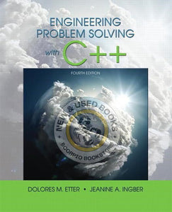 *PRE-ORDER, APPROX 4-6 BUSINESS DAYS* Engineering Problem Solving With C++ 4th Edition by Delores M. Etter 9780134444291