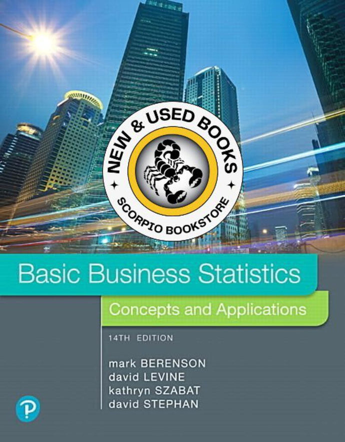 *PRE-ORDER, APPROX 4-6 BUSINESS DAYS* Basic Business Statistics 14th Edition by Mark Berenson 9780134684840