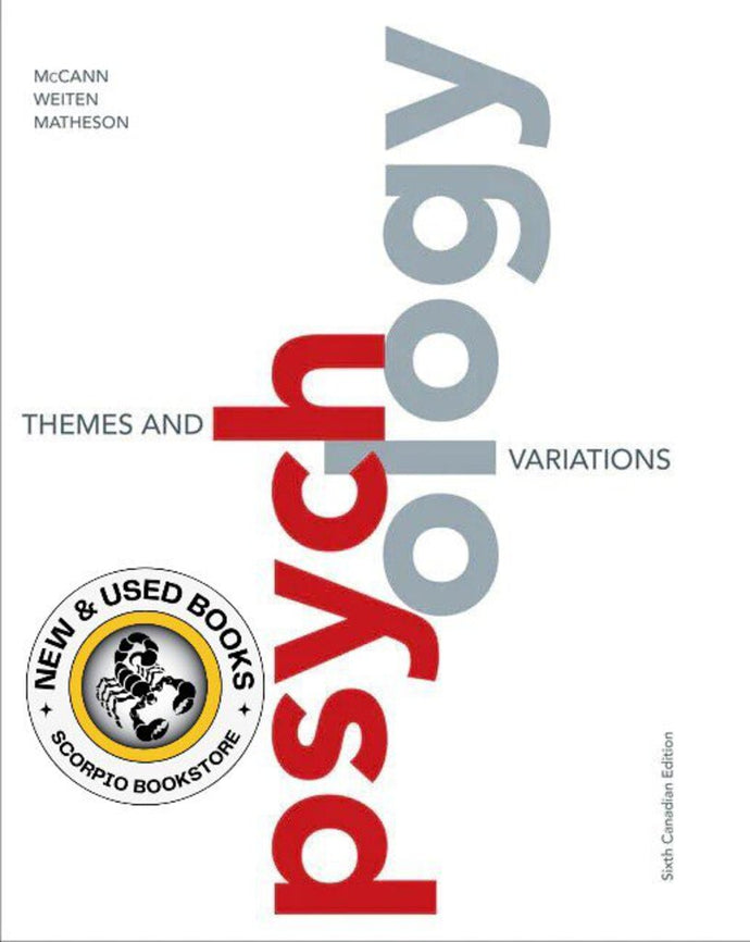 Psychology Themes and Variations 6th Canadian Edition by Wayne Weiten LOOSELEAF 9780176902957 (USED:VERYGOOD; unbinded) *40b