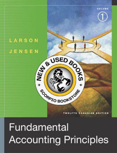 Fundamental Accounting Principles 12th Edition by Kermit D. Larson 9780070951716 (USED:GOOD) *AVAILABLE FOR NEXT DAY PICK UP* *Z14 [ZZ]