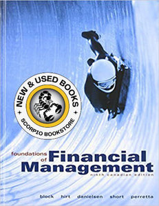 Foundations of Financial Management 9th Canadian Edition by Perretta Block 9780070385627 (USED:GOOD) *AVAILABLE FOR NEXT DAY PICK UP* *Z128 [ZZ]