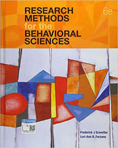 Research Methods 6th edition +Custom Qualitative Research Module by Gravetter 9780176887391 *29b *FINAL SALE*