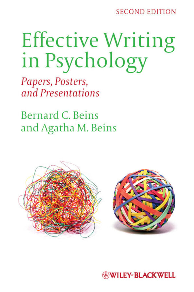 Effective Writing in Psychology 2nd edition by Bernard Beins 9780470672440 (USED:VERYGOOD) *107d [ZZ]