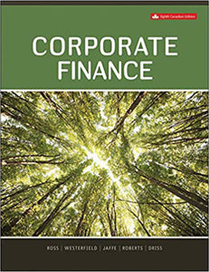 Corporate Finance 8th Canadian Edition by Ross 9781259270116 (USED:GOOD) *AVAILABLE FOR NEXT DAY PICK UP* Z254