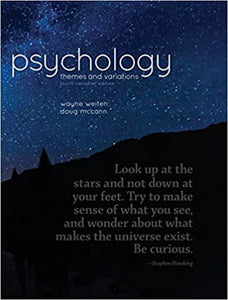 Psychology 4th Canadian Edition by Wayne Weiten 9780176531713 (USED:GOOD) *AVAILABLE FOR NEXT DAY PICK UP *Z116 [ZZ]