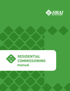 Residential Commissioning manual HRAI (USED:ACCEPTABLE;shows wear) *AVAILABLE FOR NEXT DAY PICK UP* *Z4