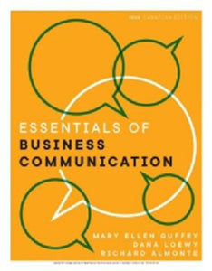 *PRE-ORDER, APPROX 4-6 BUSINESS DAYS* Essentials of Business Communication 10th edition by Guffey 9780176909659 *27c *FINAL SALE* [ZZ]