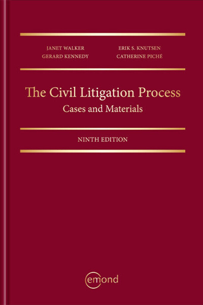 *PRE-ORDER, APPROX 2-3 BUSINESS DAYS* Civil Litigation Process Cases and Materials 9th Edition by Janet Walker 9781774621127 *135f [ZZ]